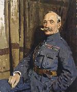 Sir William Orpen Marshal Foch,OM oil